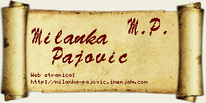 Milanka Pajović vizit kartica